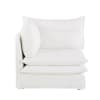 Eckelement für Sofa mit Leinenbezug, weiß